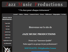 Tablet Screenshot of jazzmusicproductions.com